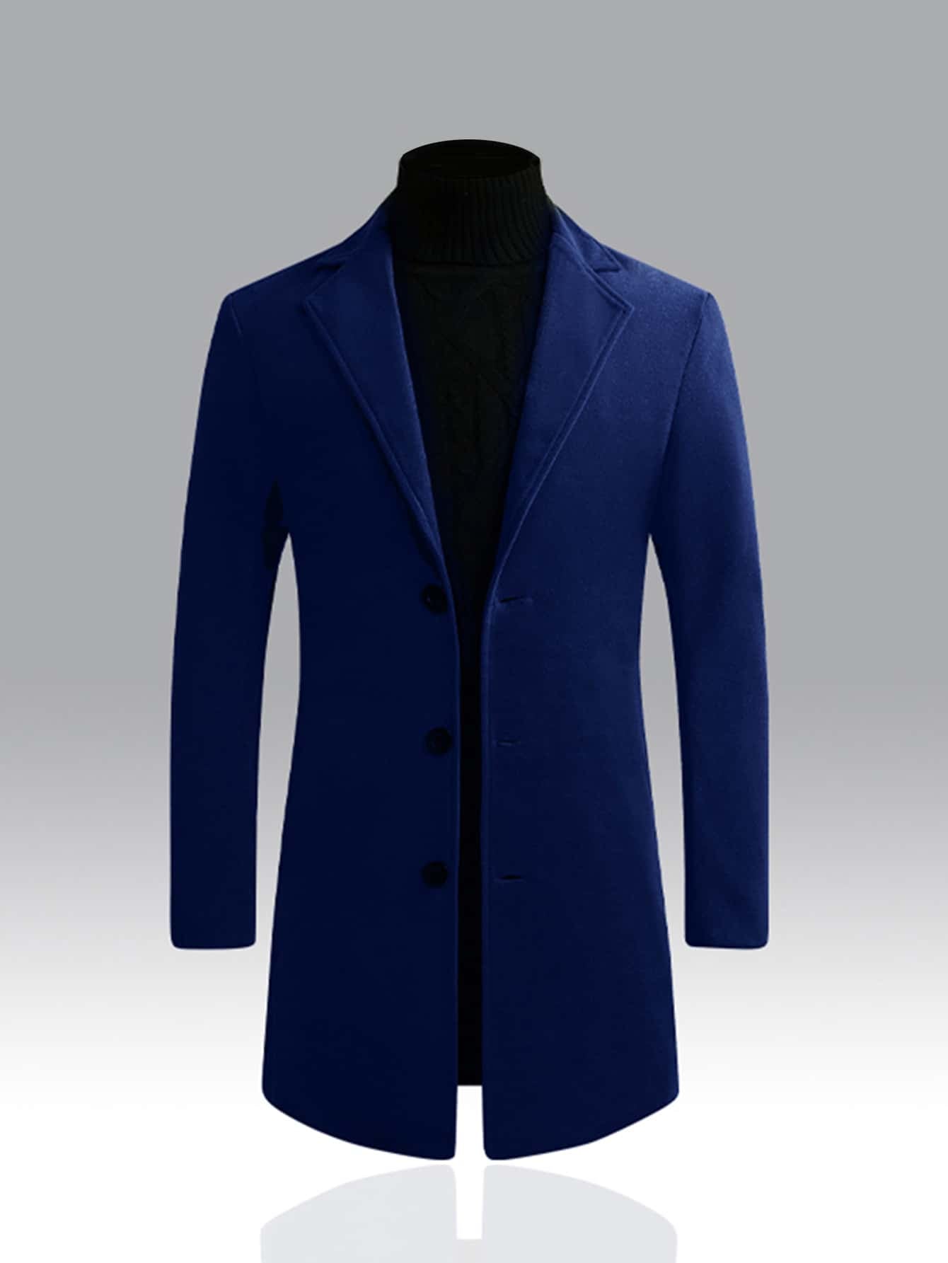 Manfinity Homme Men 1Pc Lapel Collar Single Breasted Overcoat